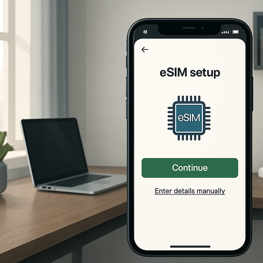 Installing eSIM remotely